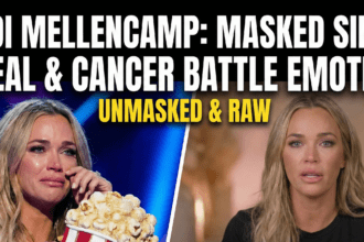 Teddi Mellencamp unmasked as the Calla Lily character standing on stage next to host Nick Cannon.