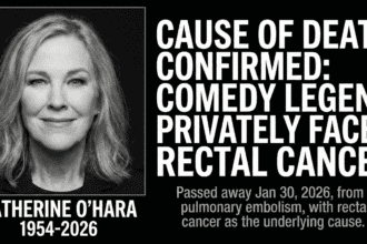 Catherine O'Hara smiling on the red carpet at the 76th Emmy Awards.