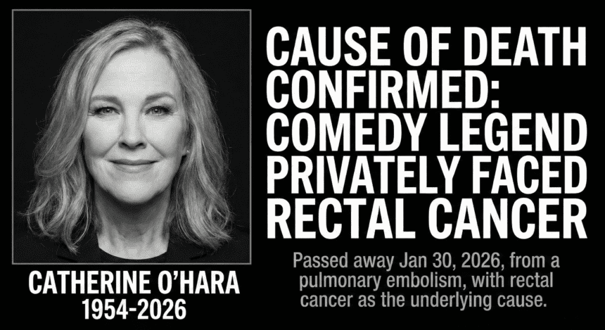 Catherine O'Hara smiling on the red carpet at the 76th Emmy Awards.