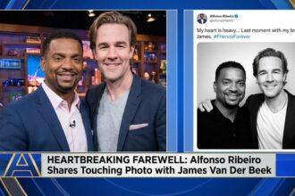 Alfonso Ribeiro resting his head next to James Van Der Beek in a final emotional photo shared on Instagram.