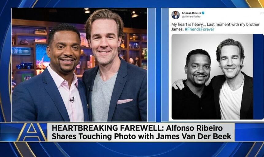 Alfonso Ribeiro resting his head next to James Van Der Beek in a final emotional photo shared on Instagram.