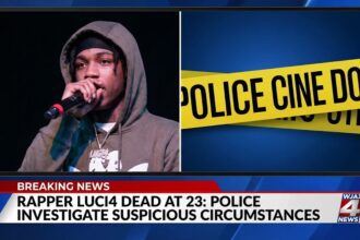 A tribute portrait of the late rapper Luci4.