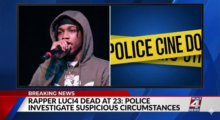 A tribute portrait of the late rapper Luci4.