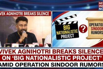 Filmmaker Vivek Agnihotri speaking at an event.