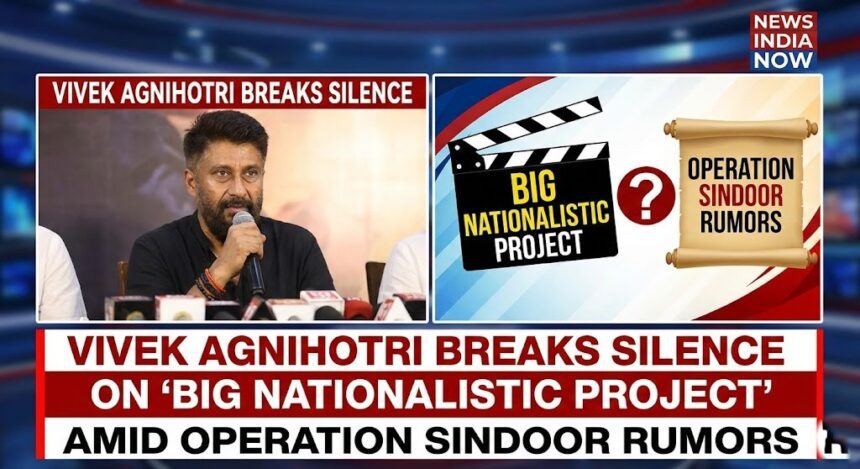 Filmmaker Vivek Agnihotri speaking at an event.