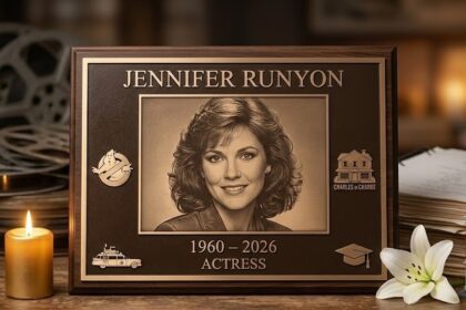 A portrait of Jennifer Runyon, the late actress known for her roles in "Ghostbusters" and "Charles in Charge."