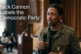 Nick Cannon and Amber Rose filming their podcast "Big Drive" in March 2026.