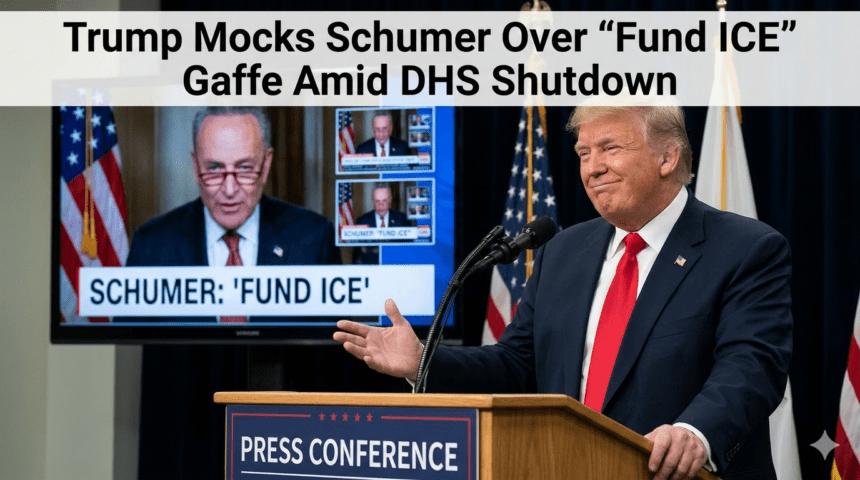 Trump mocks Schumer