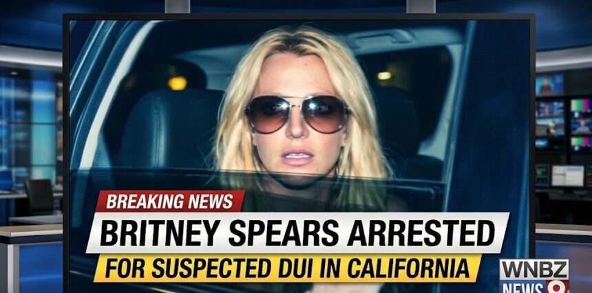 A police cruiser flashing red and blue lights during a nighttime traffic stop.