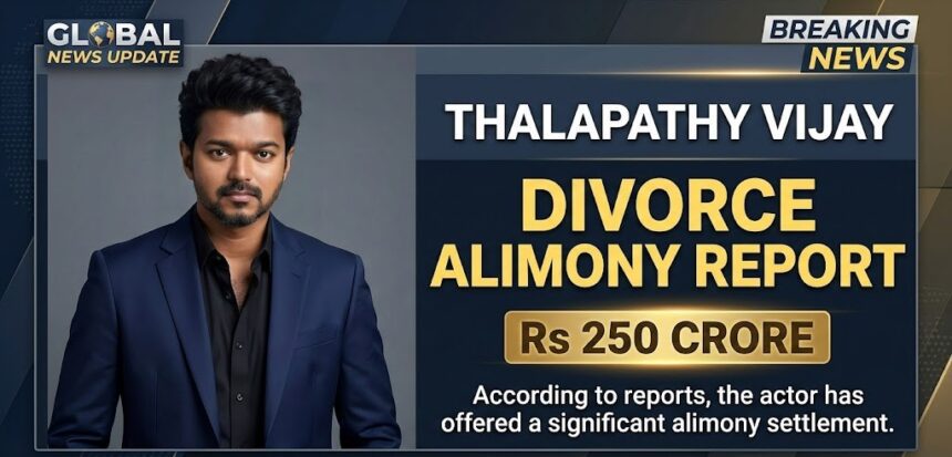 Tamil film star Thalapathy Vijay smiling alongside his wife Sangeetha Sornalingam.