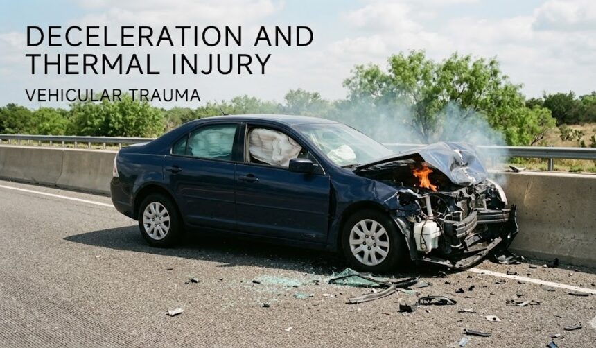 The Physics & Biology of Car Crash Trauma: Deceleration & Vehicle Fires