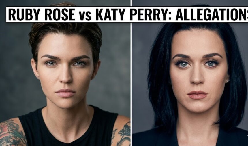 A split image showing actress Ruby Rose and pop singer Katy Perry following the recent sexual assault allegations.