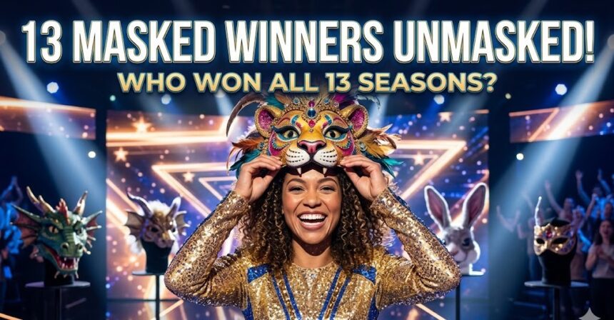 A medical illustration juxtaposing the human respiratory system and heart rate monitors alongside the Golden Mask trophy from the reality television show The Masked Singer.
