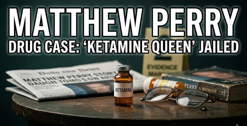 A news graphic featuring Jasveen Sangha, the "Ketamine Queen," following her 15-year prison sentencing.