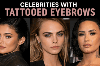 A professional illustration showcasing various eyebrow shapes and styles.