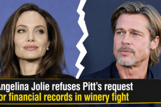 A file photo of Angelina Jolie and Brad Pitt appearing together during their marriage.