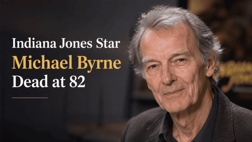 A portrait of actor Michael Byrne, known for his distinguished stage and screen career.