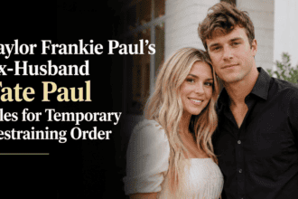 A split image showing Taylor Frankie Paul and Tate Paul, highlighting the recent legal filings regarding their co-parenting and custody arrangements.