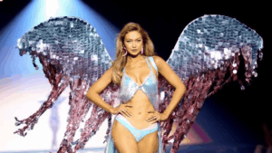 Gigi Hadid sparkles in sequin wings at the Victoria’s Secret Fashion Show
